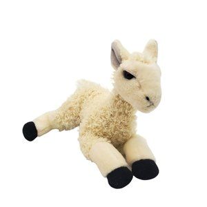 12 Inch Miyoni Tan Llama Plush Stuffed Animal by Aurora EUC‎ No Tag Fluffy